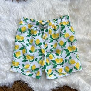Janie and Jack Size 8 Lemon Swim Trunks